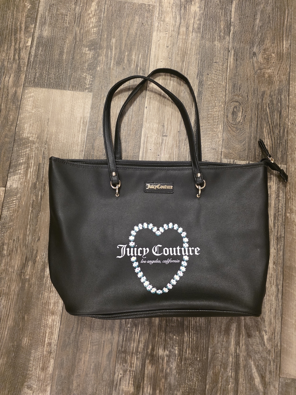Juicy Couture Black Heart Tote Bag